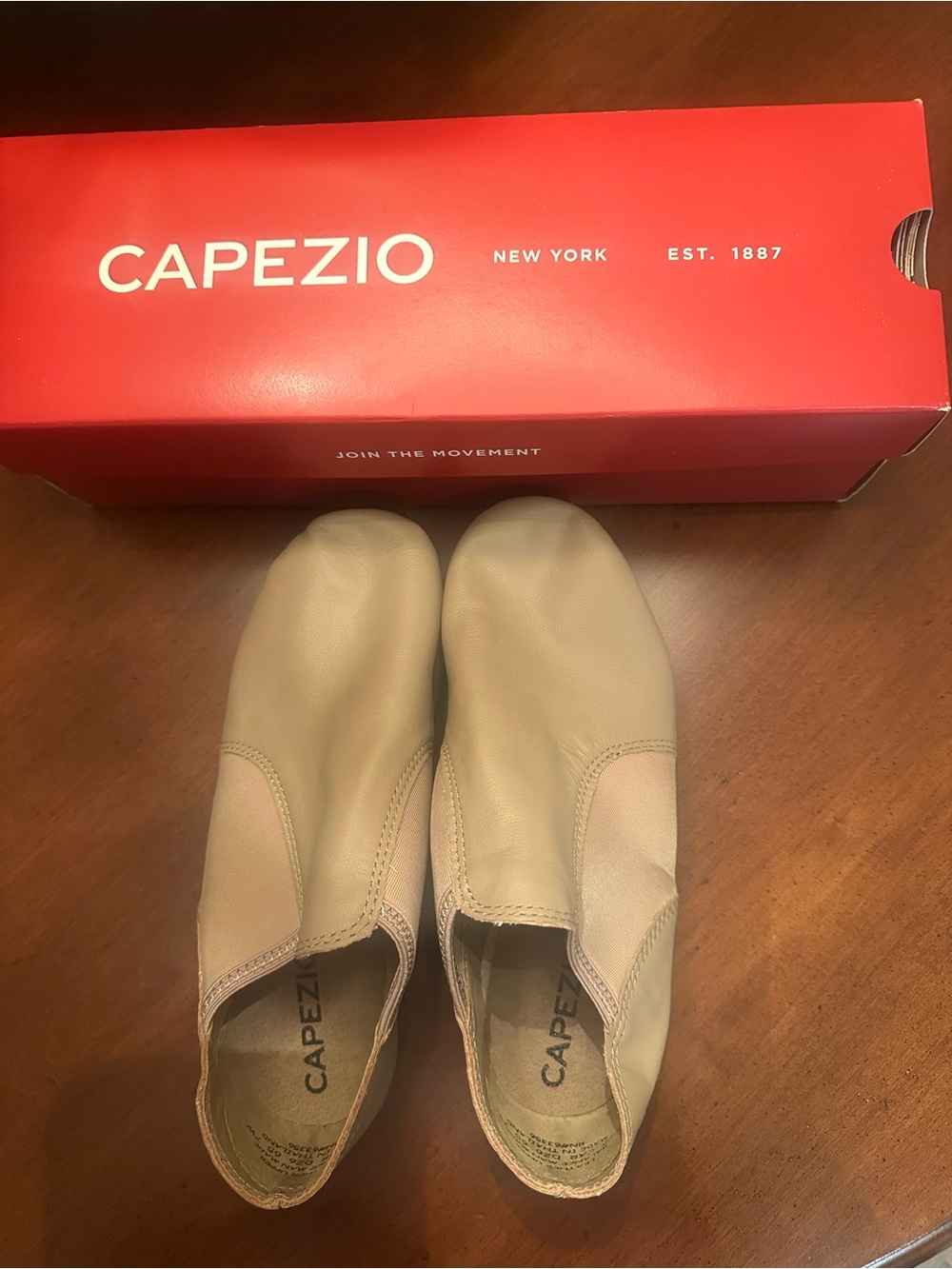 Capezio Women's Beige Slip-On Dance Shoes